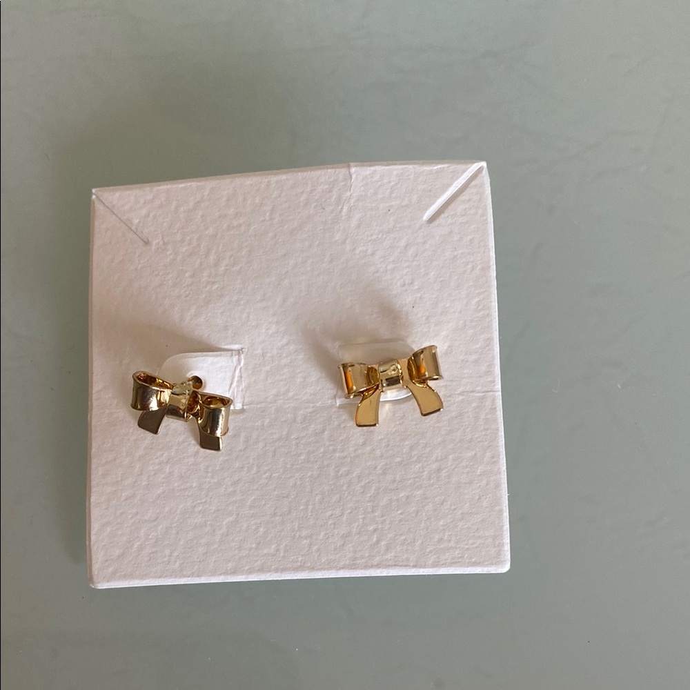 American Eagle Gold Bow Earrings